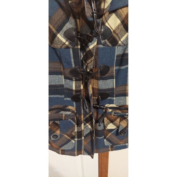 Urban Republic Collection Plaid Vintage Coat Winter Size M Womens Christmas - Picture 6 of 15